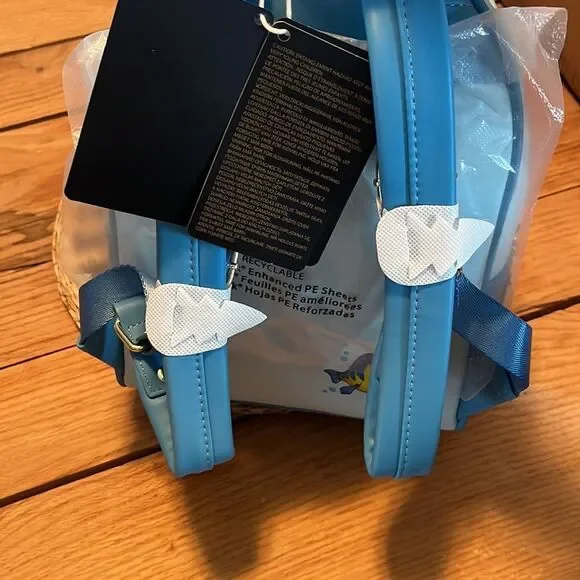 Loungefly Blue and Multicolor Little Mermaid Backpack - Picture 4 of 7